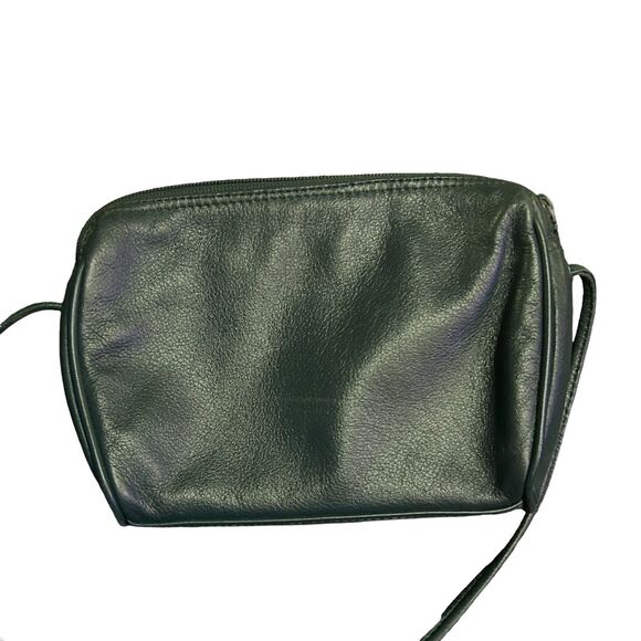 Giani Bernini Dark Green Pebbled Leather Small Crossbody Purse Shoulder Bag - Picture 4 of 12